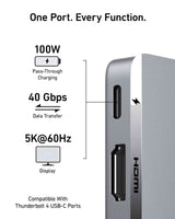 Anker 547 USB-C Hub (7-in-2, for MacBook) -Silver A8354HA1