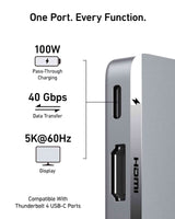 موزع انكر 547 USB-C (7 في 2، لجهاز ماك بوك) - فضي A8354HA1