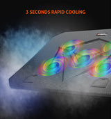 Meetion Laptop Cooler Pad MT-CP3030 Compatible from 9 to 15.6" - Black