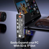 محطة إرساء موسيل 10 في 1 USB-C | شحن سريع بقدرة 100 واط | HDMI بدقة 4K 60 هرتز، RJ45، USB، SD/TF، ​​صوت | متوافقة مع MacBook و iPad
