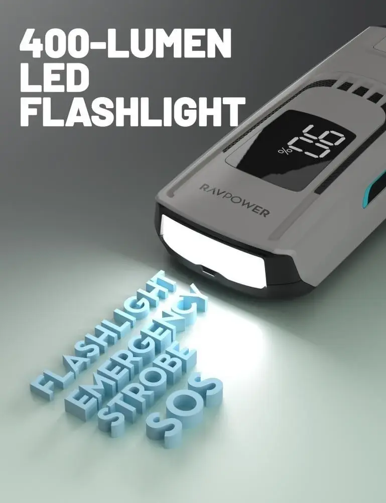 RAVPower RP-PB1227 24000mAh (88.8Wh) Jump Starter - RP-PB1227