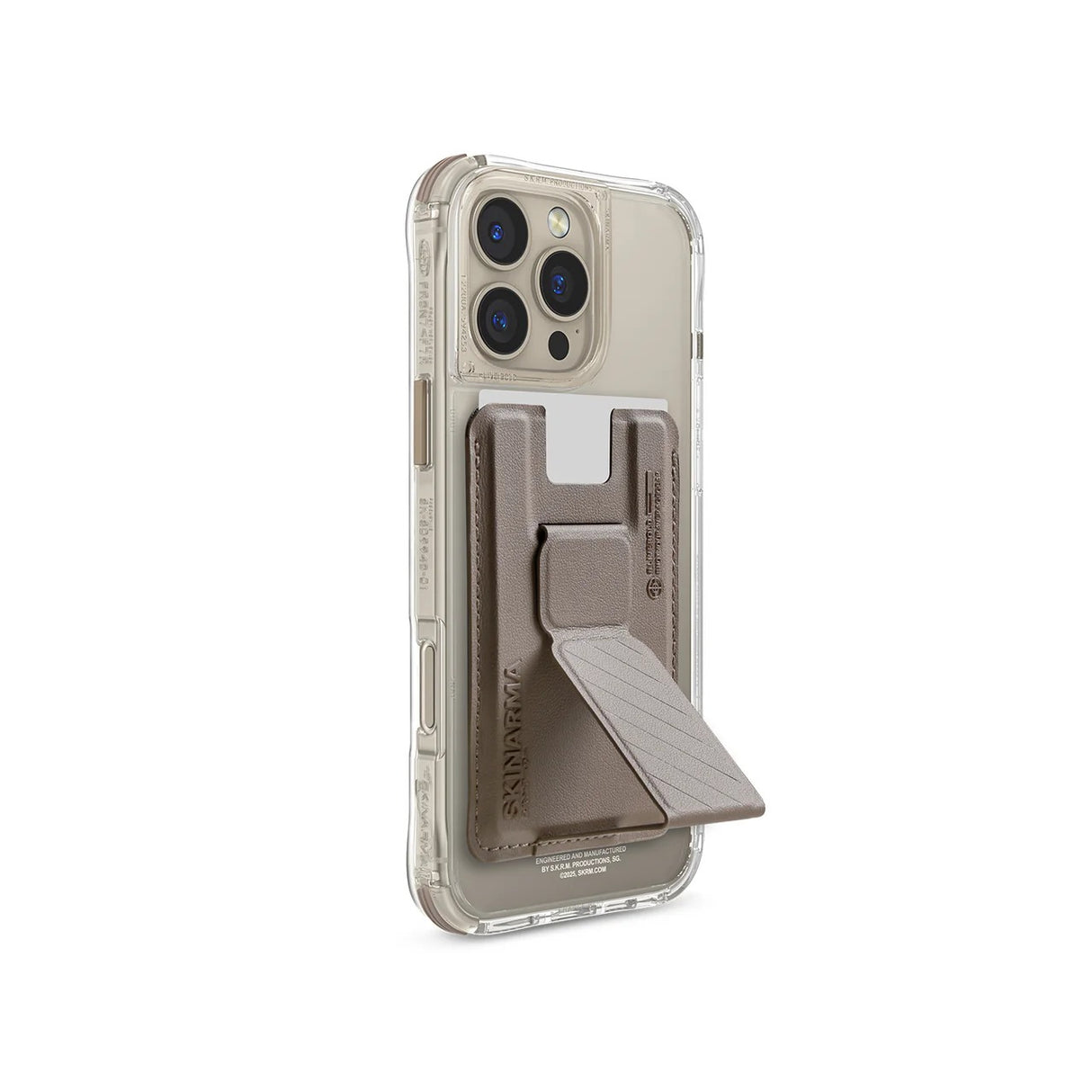 SKINARMA IPHONE PRO 6.3" (2024) SAIDO MAG-CHARGE (PRIME EDITION) + KADO MAGNETIC CARDHOLDER (BUNDLE PACK)-GOLD
