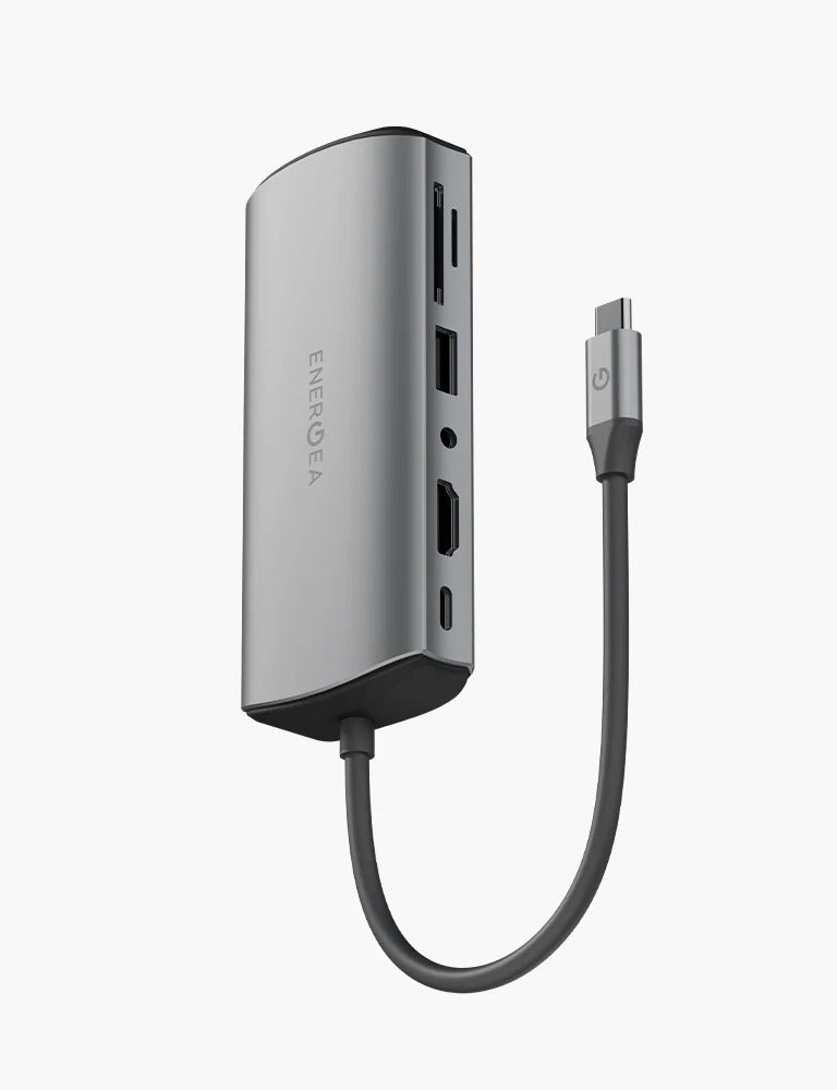 ENERGEA ALUHUB MAX,11 IN 1  ALUMINIUM ALLOY CHARGING HUB - GUNMETAL