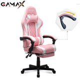 Gamax Offer: Gamax Gaming Chair Model 1-LT001L with Linkage Function Armrest & Retactable Footrest With Z5-1160 Carbon Fiber Gaming Table 100*60*75cm with RGB Light & MousePad ( Installation not included )