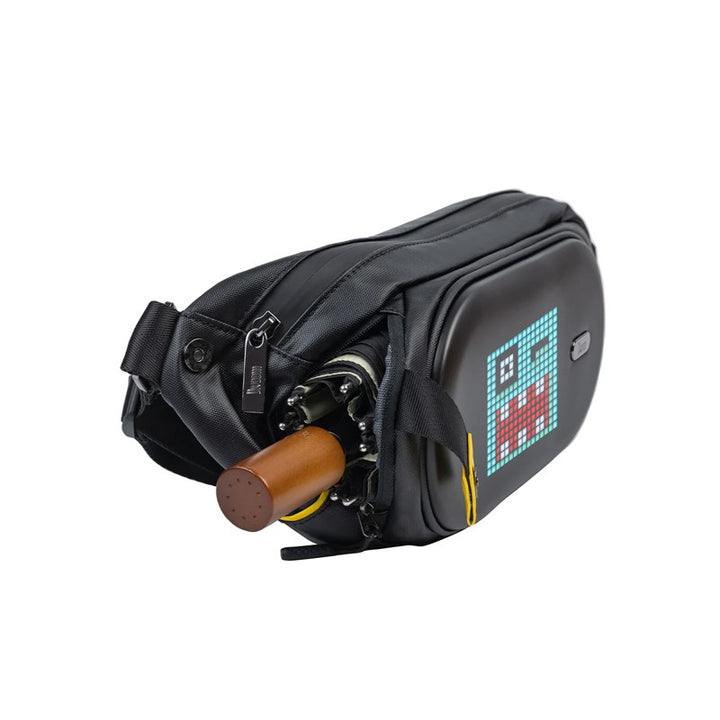 حقيبة ديفووم بيكسو سلينج C مع شاشة LED للرسوم المتحركة قابلة للتخصيص والتحكم عبر التطبيق – أسود