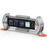 Divoom Times Gate Pixel Art Informative Cyberpunk Digital Clock Display - Silver