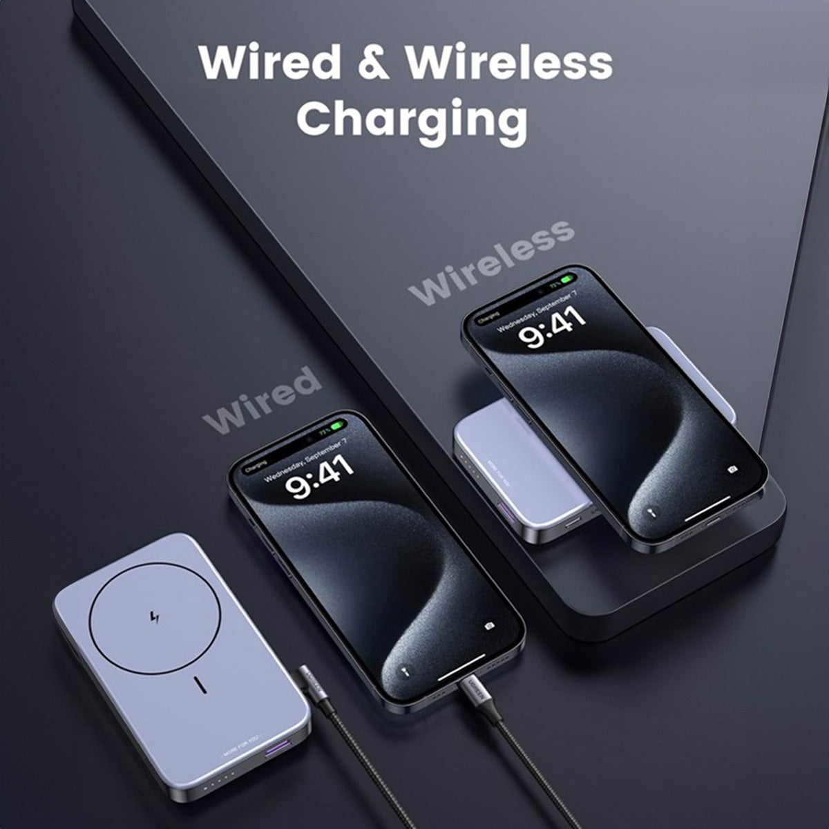 UGREEN 10000mAhPD-20W Magnetic Wireless 15W Power Bank (Space Gray) (LY)  PB206