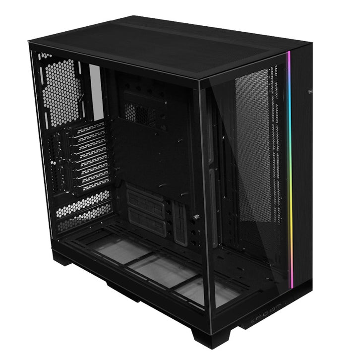 كيس LIAN LI O11 Dynamic EVO XL RGB – فل تاور زجاج حراري – أسود (بدون مراوح)