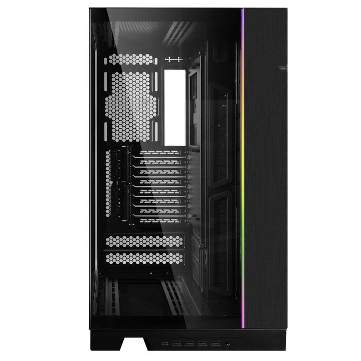 كيس LIAN LI O11 Dynamic EVO XL RGB – فل تاور زجاج حراري – أسود (بدون مراوح)