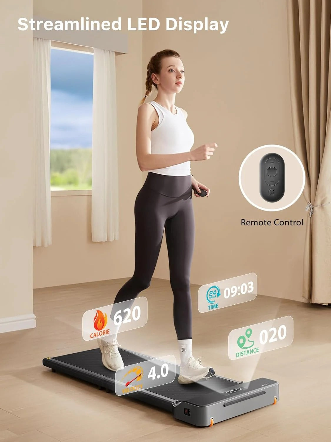 جهاز مشي كينغسميث WalkingPad Z1 قابل للطي — سرعة قصوى 6 كم/س — محرك 1حصان