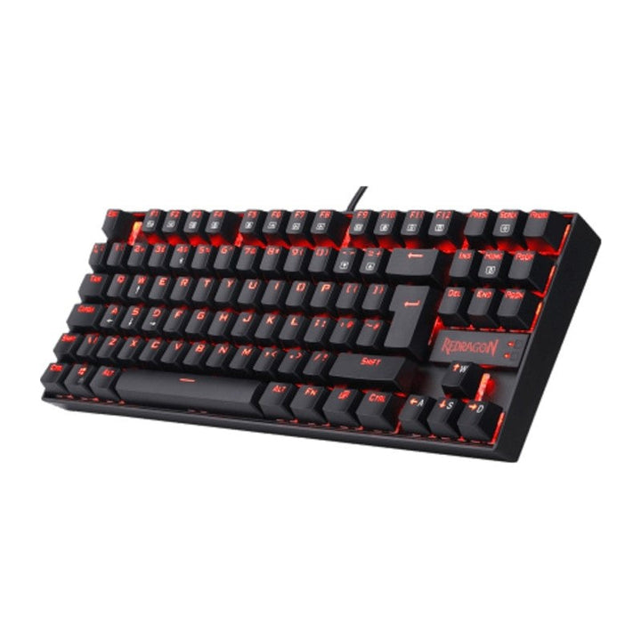 لوحة مفاتيح الألعاب الميكانيكية Redragon KUMARA K552 RGB-1 TKL السلكية بدون لوحة أرقام - أسود