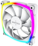 Montech AX120 PWM ARGB Case Fan, 120mm Fan Size, With 1600 RPM Fan Speed - White