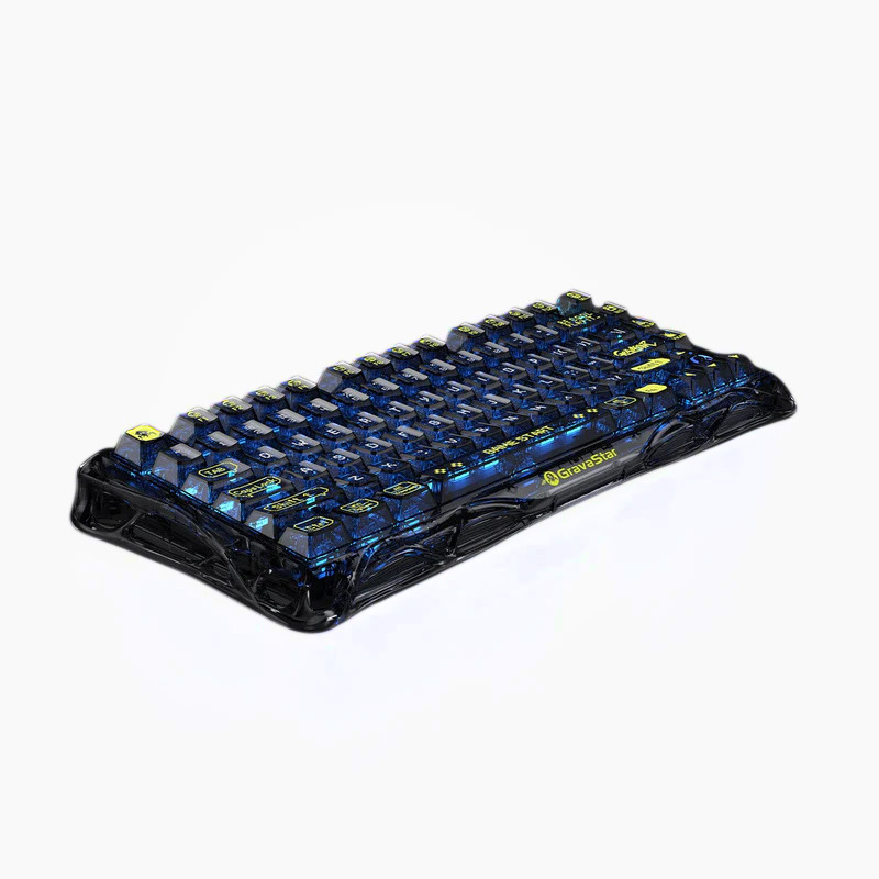 جرافاستار ميركوري كي ١ لايت كيبورد ألعاب ميكانيكي لاسلكي عربي بنسبة ٧٥٪ باللون الأسود الشفاف