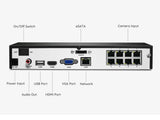 Reolink RLN8-410-2T – جهاز تسجيل شبكي PoE بـ 8 قنوات وقرص صلب 2 تيرابايت ودعم دقة حتى 16 ميجابكسل