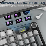 ATTACK SHARK X98PRO 99 Keys Tri-Mode Gaming Keyboard with LED Color Display & Number Pad - Gradient Black Blueberry switch