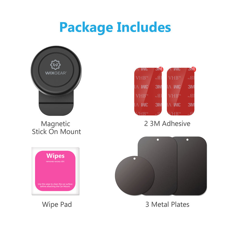 WixGear Magnetic Stick On Car Mount, Stick On 111