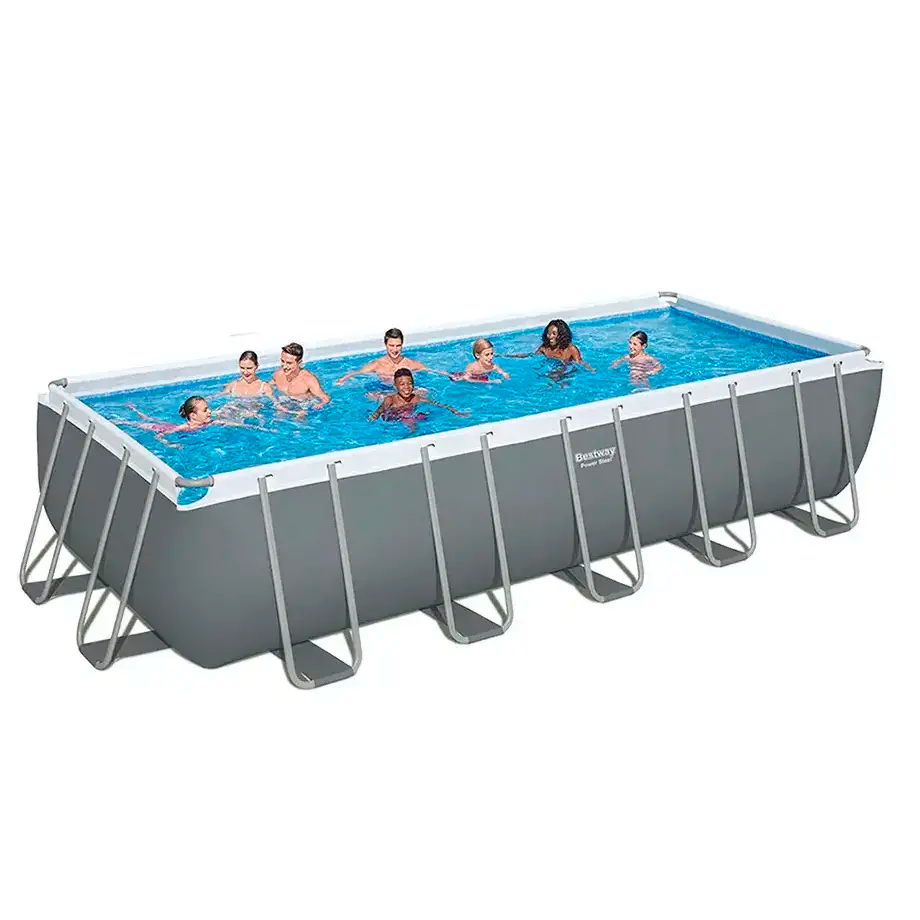 BESTWAY 6.40M X 2.74M X 1.32M RECTANGULAR POOL SET (Contents:Pool, Sand Filter Pump(220-240V), Ladder, Cover, ChemConnect Dispenser)  5612B (Installation Not Included)