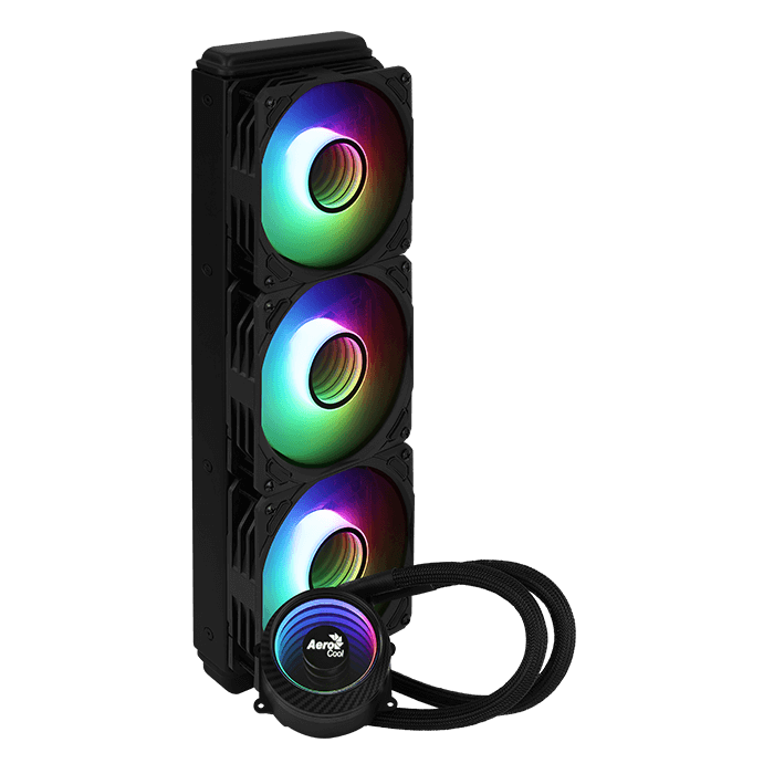 مبرد سائل للمعالج Aerocool Mirage L360 بحجم 360 ملم ARGB – أسود