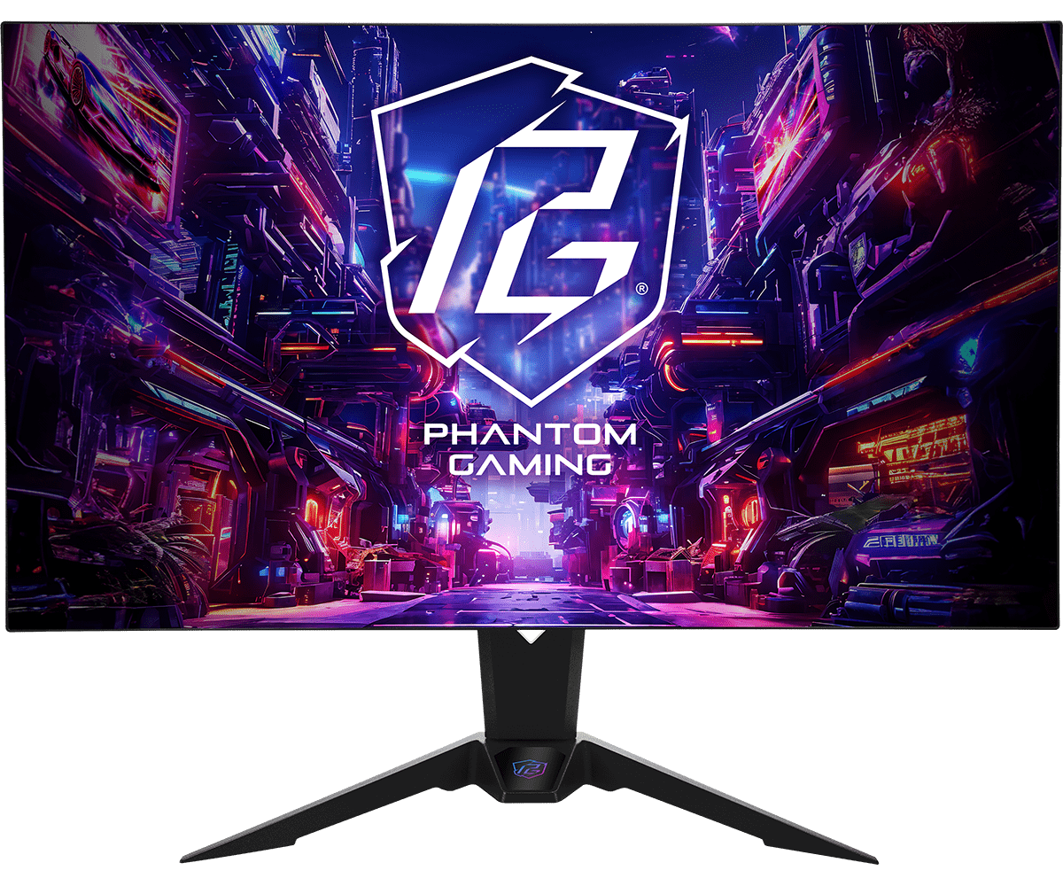 Asrock PGO32UFS 32" Dual Display Mode (4K/UHD 240Hz & FHD 480Hz), 0.03ms Response Time, HDMI 2.1, AMD FreeSync Premium Pro Flat Gaming Monitor - Black