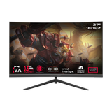 GAMEON GOC27Q180VA Pro Series 27" QHD, 180Hz Refresh Rate, 0.5ms Response Time, HDMI 2.1, VA Panel Curved Gaming Monitor - Black