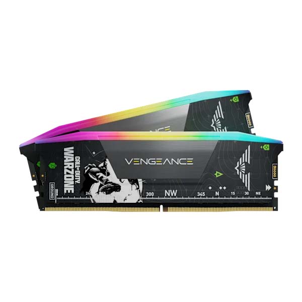 Corsair VENGEANCE RGB 32GB (2x16GB) DDR5 DRAM 6400MT/s CL32 AMD EXPO & Intel XMP Memory Kit CALL OF DUTY®: WARZONE EDITION - Grey