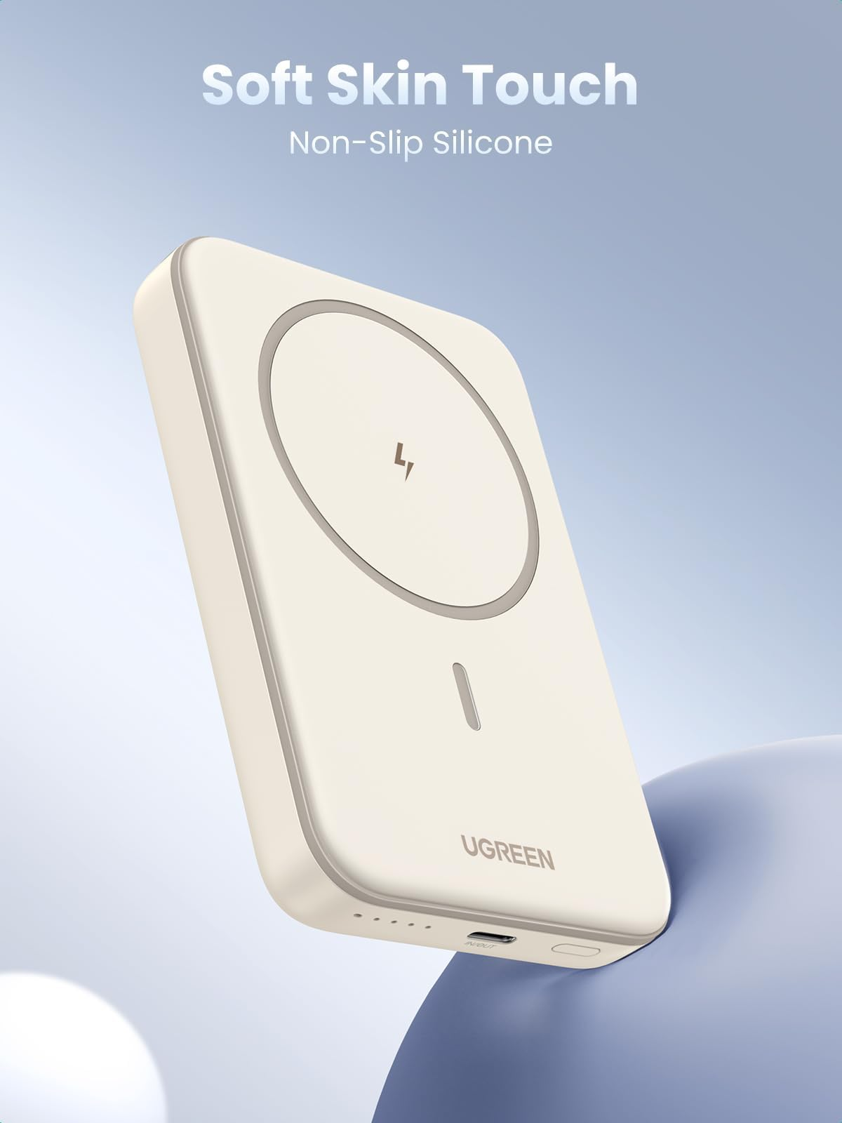 UGREEN 10000mAh PD-20W Magnetic Wireless15W Power Bank - Beige PB561