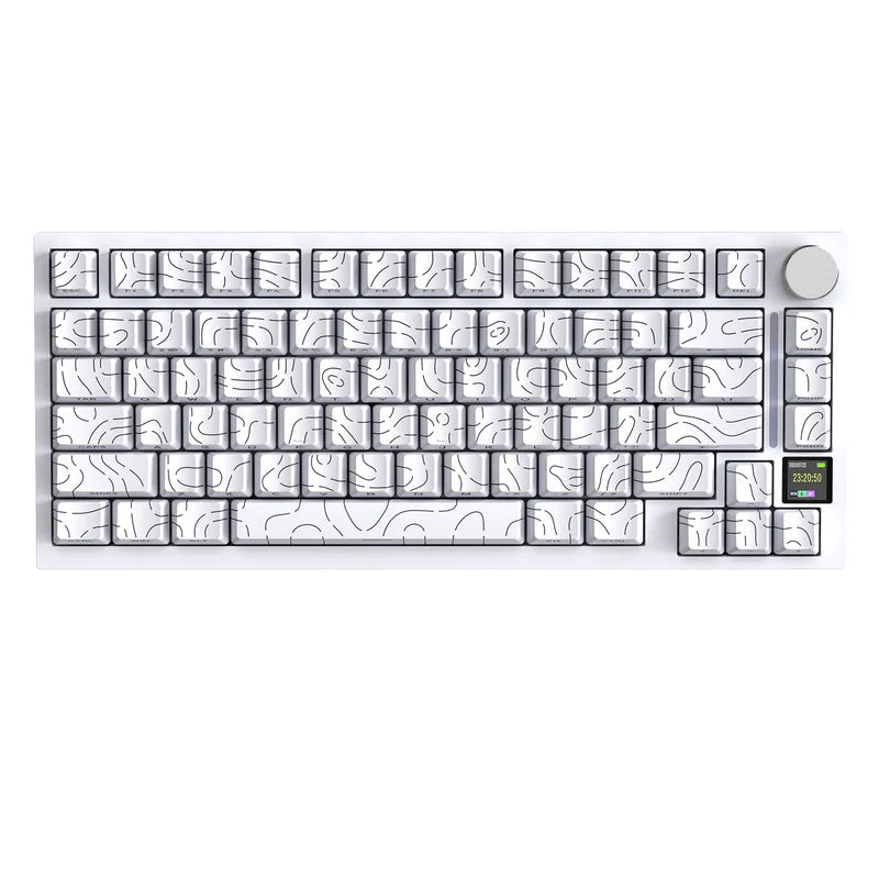 ATTACK SHARK X820 Ultra Tri-Mode 75% Gasket Mechanical Keyboard - White Contours + Shark Switch