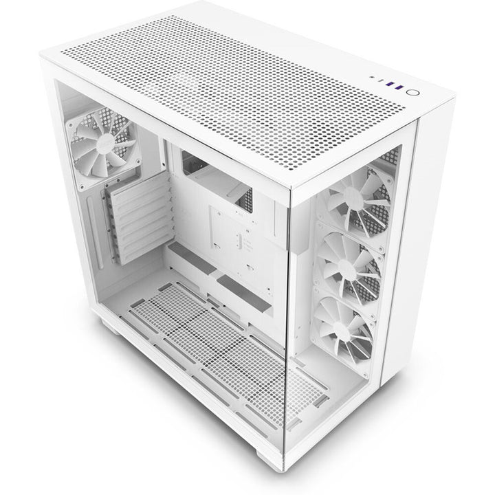 كيس الألعاب NZXT H9 Elite Edition – ميد تاور – أبيض