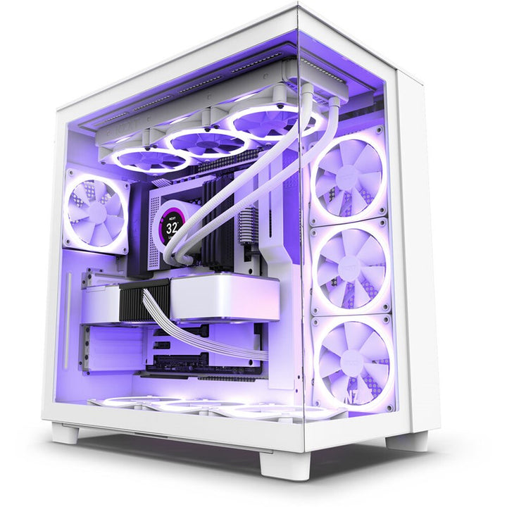 كيس الألعاب NZXT H9 Elite Edition – ميد تاور – أبيض