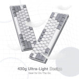 Redragon K617 Fizz 60% Wired RGB Mechanical Gaming Keyboard - White/Grey