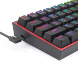 Redragon Fizz Pro K616 60% Wireless RGB Mechanical Gaming Keyboard (Red Switch) - Black