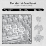 Redragon K649 ELF PRO 78% 3-Mode RGB Mechanical Keyboard - Transparent