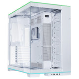 كيس LIAN LI O11D EVO RGB E-ATX متوسط الحجم لتجميعات الألعاب – أبيض (بدون مراوح)