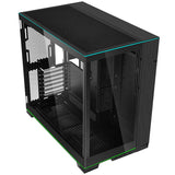 كيس LIAN LI O11D EVO RGB E-ATX متوسط الحجم لتجميعات الألعاب – أسود (بدون مراوح)