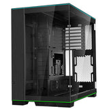 كيس LIAN LI O11D EVO RGB E-ATX متوسط الحجم لتجميعات الألعاب – أسود (بدون مراوح)