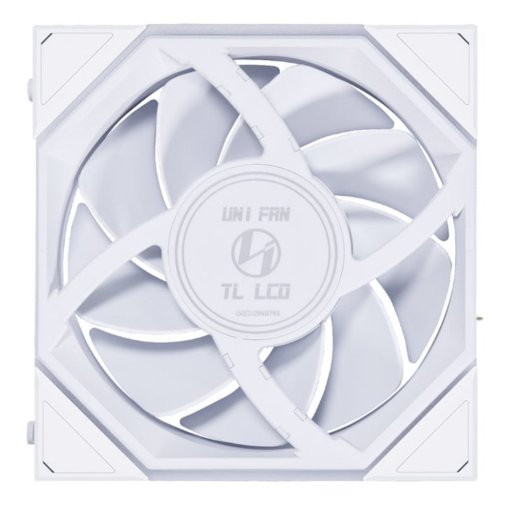 مراوح LIAN LI UNI FAN TL LCD 120mm ARGB مع شاشة LCD بحجم 1.6 بوصة – عبوة 3 مراوح – ابيض