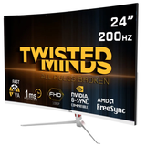 Twisted Minds 23.6" FHD, VA, 200Hz, 1ms Curved Gaming Monitor - White