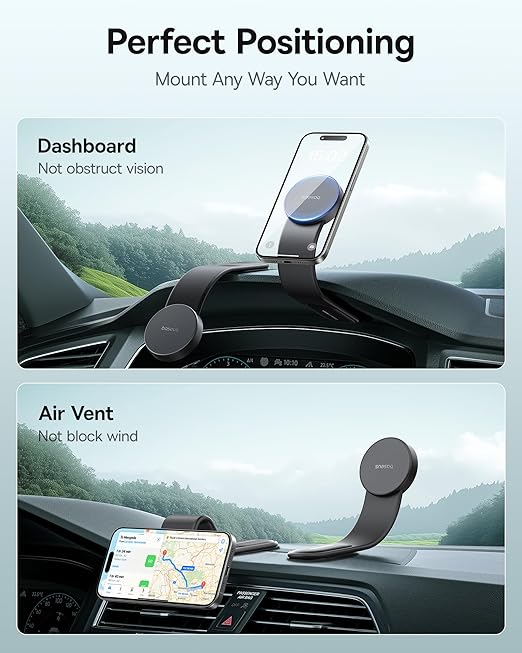 Baseus PrimeTrip C02 Air Magnetic Car Mount - Cluster Black