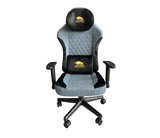 Gaming Chair With Molded Headrest Up & Down - Fabric ,Blue- Black By Black Bull