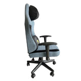 Gaming Chair With Molded Headrest Up & Down - Fabric ,Blue- Black By Black Bull