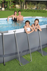 BESTWAY 4.27M X 2.50M X 1.00M OVAL POOL SET (Contents:One Pool, Filter Pump(220-240V), Ladder, ChemConnect Dispenser, Compatible with Cartridge 58094(II)220-240V)  56620 (Installation Not Included)