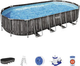 BESTWAY 7.32M X 3.66M X 1.22M OVAL POOL SET (Contents:One Pool, Filter Pump(220-240V), Ladder,Cover, ChemConnect Dispenser, Compatible with Cartridge 58095(IV)220-240V)  5611T (Installation Not Included)