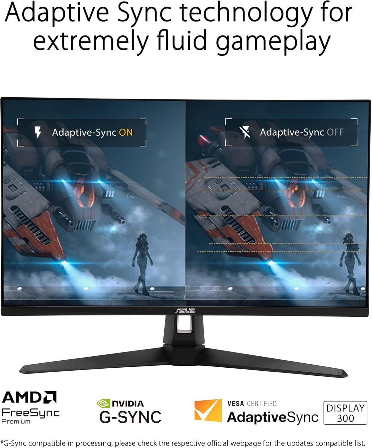 ASUS TUF Gaming Series 5 VG27AQM5A 27" QHD (2560x1440), 300Hz Refresh Rate, 0.3ms (GTG) Response Time, ELMB Sync, Stereo speaker, 95% DCI-P3, Fast IPS Gaming Monitor - Black