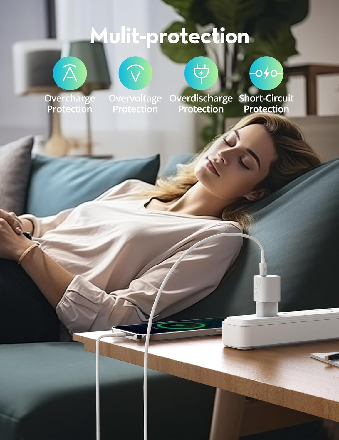 RAVPower RP-PC1055 Mini PD20W  GaN type C Charger White - RP-PC1055W