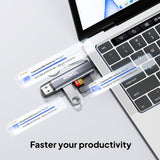 قارئ بطاقات SD متعدد الوظائف من موسيل، يدعم USB 3.0 وUSB-C OTG | محول ثنائي الفتحة بسرعة 5 جيجابت في الثانية لأجهزة Mac وWindows