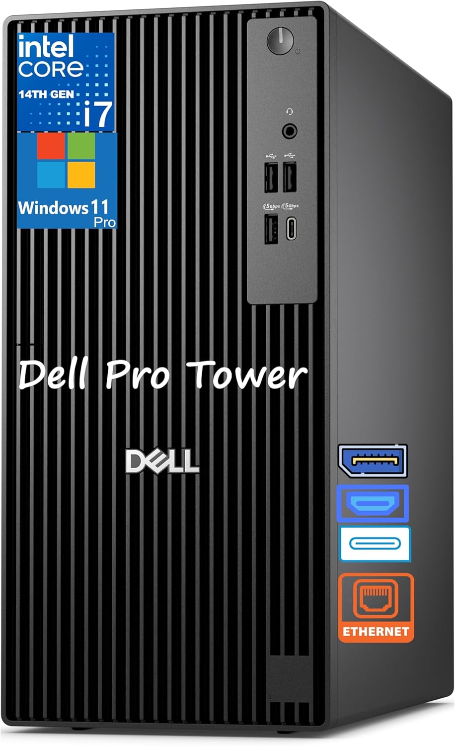 ديل برو تاور QCT1250 / معالج i7-14700 / ذاكرة وصول عشوائي 8 جيجابايت / قرص SSD من نوع NVME بسعة 512 جيجابايت / نظام تشغيل DOS / ضمان لمدة عام واحد / BTO011_QCT1250_EMEA