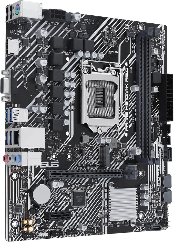 Asus Prime H510M-K R2.0, Intel H470, 1200, Micro ATX, 2 DDR4, VGA, HDMI, 1x M.2
