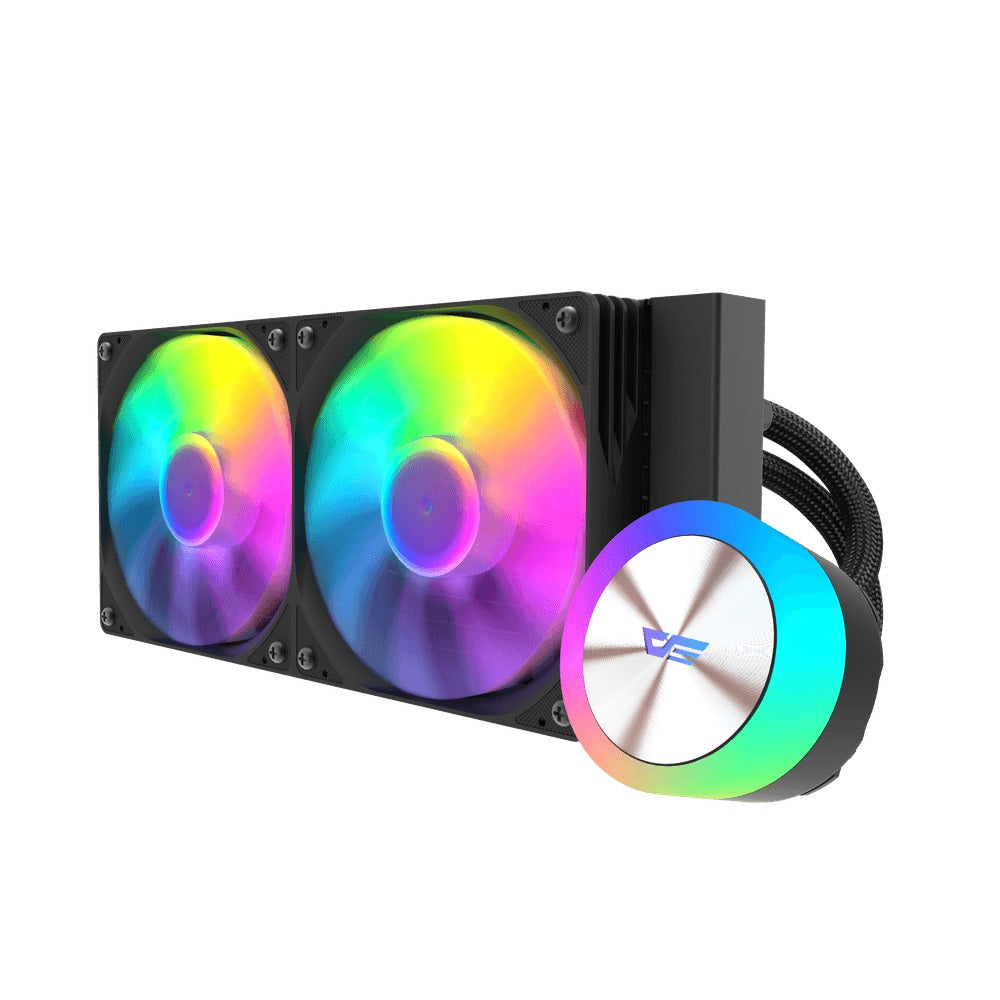 Darkflash Aquaglow DG240 all in one 240mm ARGB Liquid CPU Cooler - Black