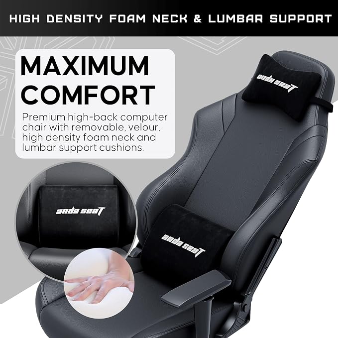 Andaseat LUNA Series Large Gaming Chair - Black