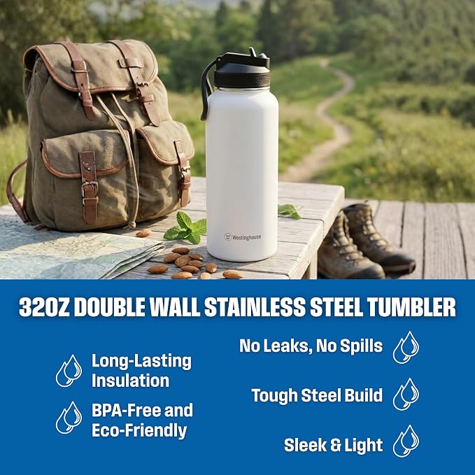 Westinghouse 32oz / 946ml Double Wall Stainless Steel Tumbler WCBL0057